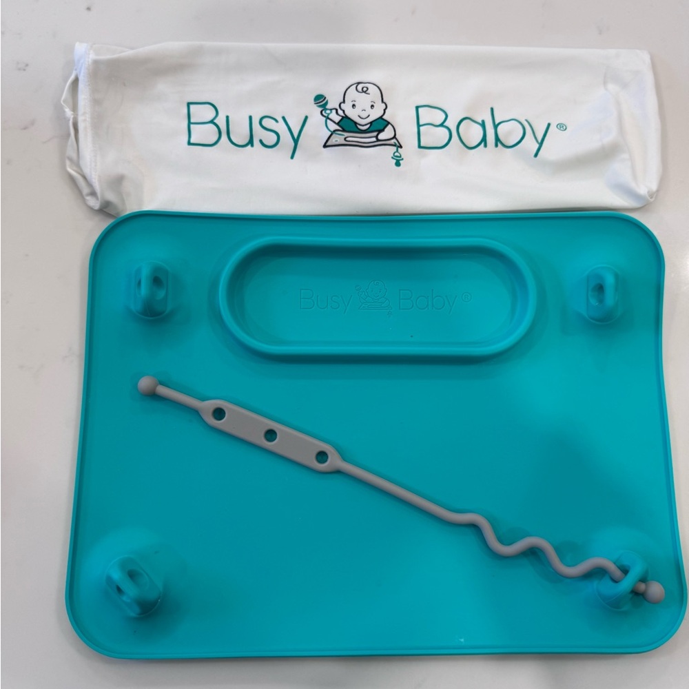Busy Baby Teal Silicone Placemat